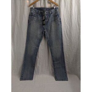 Harley Davidson studded out jeans womens size 31 embellished 100% cotton I8